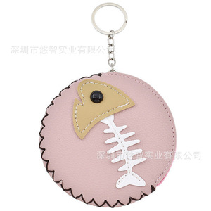 Mini <b>cute</b> coin <b>purse</b>, cartoon round earphone holder, coin <b>purse</b>, customizable PU with customizable logo. - Product Image 1