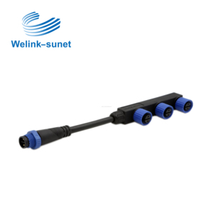 cerradura de empuje TypeFemale M15 a prueba de agua conector un remolque cinco arnés de <span class=keywords><strong>alambre</strong></span> para la iluminación de la calle - Product Image 3