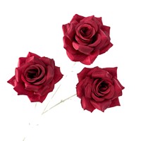 ODIS Arreglos de Rosas Artificiales Hechas a Mano para Boda, Flores de Seda Blancas y Azules para Decoración de Iglesia, Estilo Moderno y Sencillo