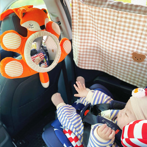 Nouveau dessin animé renard girafe bébé voiture rétroviseur vue arrière large convexe Anti-éclatement bébé voiture rétroviseur de siège arrière - Product Image 4