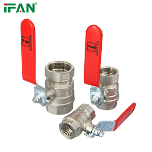 Válvula de bola de rosca hembra IFAN 1/<span class=keywords><strong>2</strong></span> válvula de bola de latón de mango largo rojo de <span class=keywords><strong>2</strong></span> pulgadas para uso en agua - Product Image 1