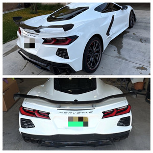 Z06 Style <strong>Carbon</strong> <strong>Fiber</strong> Rear <strong>Spoiler</strong> for Chevrolet Corvette C8 Z51 Z07 Stingray 2020 to 2024 High Wing - Product Image 3