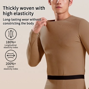 Set di Intimo Termico Invernale da <span class=keywords><strong>Uomo</strong></span> in Seta di Gelso e <span class=keywords><strong>Lana</strong></span>, Taglie Grandi L-3XL, Morbido e Caldo, Fornitore Aiermei - Product Image 1