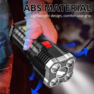 ไฟฉายอเนกประสงค์ทรงพลัง 5W ABS กันน้ำแบบพกพาสำหรับตั้งแคมป์กลางแจ้ง LED ชาร์จ USB ได้ ฐานแม่เหล็ก 5000K - Product Image 5