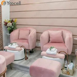 Yoocell heißer Verkauf Instagram rosa Pediküre Spa Maniküre Stühle Spa Luxus Nagels tudio Möbel Set Nagels tuhl für Nägel Spa