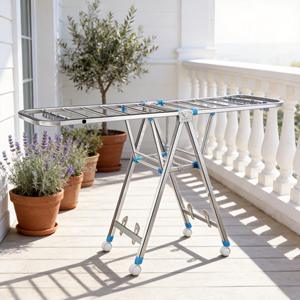 Séchoir à linge en acier inoxydable Yearning - tube carré plein 1,8 m double couche - Version normale - Product Image 1