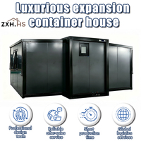 Maison préfabriquée modulaire de luxe, extensible et pliable, avec structure en acier moderne, salle de bain et cuisine