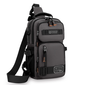 Sac de poitrine pour homme de grande capacité, simple, polyvalent, multifonctionnel, imperméable, bandoulière, tendance, marque JUNQI - Product Image 6