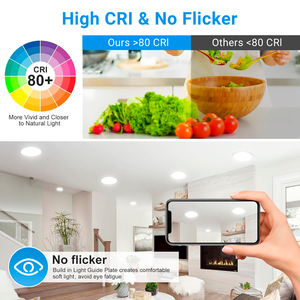 Lámpara de <span class=keywords><strong>Techo</strong></span> LED de 12 Pulgadas, 5CCT, con Certificación ETL/FCC/ES, para Montaje en Superficie, Resistente a la Humedad, IP44, Color Seleccionable, para Baño y Sala de Estar - Product Image 2