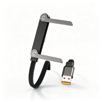 Câble de charge rapide USB-A vers Type-C de haute qualité 65W avec support de téléphone pliable