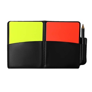 Portefeuille d'arbitre de football BinYao BY-120 de haute qualité et haute performance, <span class=keywords><strong>en</strong></span> <span class=keywords><strong>cuir</strong></span> PU, design moderne, cartes rouges/jaunes, 17,5x12cm - Product Image 1