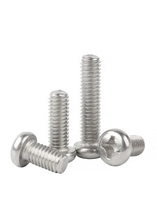Vis à tête cylindrique en acier inoxydable 304 plaqué zinc M2.5/M3.5 C1022, filetage métrique grossier - Product Image 3