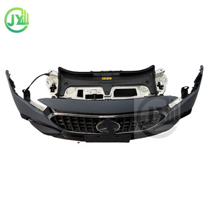 <span class=keywords><strong>Mercedes</strong></span>-Benz Classe E W214 <span class=keywords><strong>AMG</strong></span> Ensemble frontal Nouvelle calandre de pare-chocs arrière Faisceau de pare-chocs Éclairage de voiture Capot Garde-boue Noir de carbone - Product Image 3