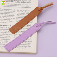 Marque-pages minimalistes en cuir PU de qualité supérieure, marque-pages rectangulaires avec pompon, plusieurs couleurs unies pour lecteurs
