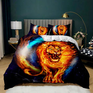 Ensemble <span class=keywords><strong>de</strong></span> <span class=keywords><strong>housse</strong></span> <span class=keywords><strong>de</strong></span> <span class=keywords><strong>couette</strong></span> 3 pièces en polyester 100% 500TC <span class=keywords><strong>de</strong></span> style américain avec motif animal imprimé pour une utilisation toute saison - Product Image 3