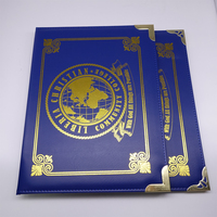 Personnalisation d'impression professionnelle, logo scolaire, couverture de diplôme pliable en cuir PU A4A5, porte-certificat de diplôme