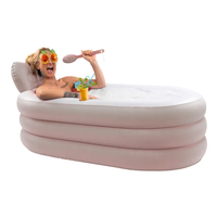 Baignoire gonflable portable pliable en PVC pour une seule personne adulte Spa Hot Tub