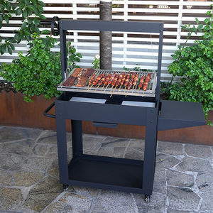 Stainless Steel Hanging Chain Barbecue Grill Multifunctional Removable Rustproof Outdoor Trolley BBQ Grill - Product Image 1