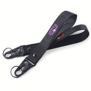 Factory Design Woven Embroidered <b>Patch</b> Short Eagle Hook Keychain Lanyard Motorcycle Wrist Lanyards With Logo Custom - Product Image 4