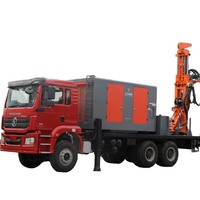 Monté sur camion 180-1000m plate-forme de forage de puits d'eau compresseur d'air noyau de pompe à boue comprend moteur engrenage boîte de vitesses roulement