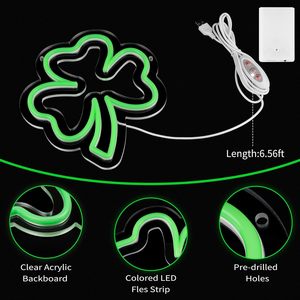 Shamrock Letreros Neon LED indoor hanging ambient light shop <b>sign</b> wall decoration light entrance indicator light luminous <b>sign</b> - Product Image 5