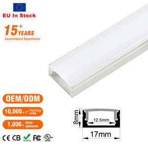 Profilo in <span class=keywords><strong>Alluminio</strong></span> per Illuminazione Lineare a Montaggio Superficiale con Copertura in PC per Strisce LED - Product Image 2