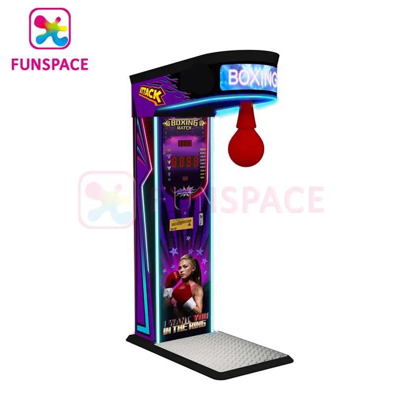 Funspace sokak eğlence boks yumruk makinesi Arcade delme açık sikke işletilen nihai büyük yumruk boks oyun makinesi