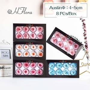 Hflora Haute Qualité À La Main Préservé Austin Rose Tête Fleur Éternelle Real Touch Forevers Rose Austin <span class=keywords><strong>pour</strong></span> Mariage - Product Image 5