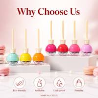 ISMAN 8ml Contenant de baume à lèvres créatif en forme de sucette, tube vide en plastique pour brillant à lèvres avec applicateurs, emballage cosmétique pour enfants