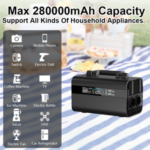 แผงเซลล์แสงอาทิตย์แบบพกพา600W สถานีพลังงานโซลาร์เซลล์เครื่องกำเนิด<span class=keywords><strong>ไฟ</strong></span>ฟ้ากระแสตรงแบบฉุกเฉินพร้อมตัวควบคุม MPPT ปลั๊กแบบสหภาพยุโรปสหรัฐสำหรับการตั้งแคมป์ใช้ในบ้าน - Product Image 5