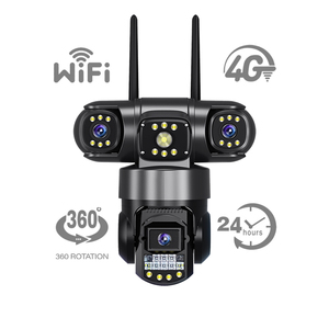 V380 <span class=keywords><strong>Caméra</strong></span> PTZ d'<span class=keywords><strong>extérieur</strong></span> 6MP à 3 objectifs et 3 écrans <span class=keywords><strong>Caméra</strong></span> de vidéosurveillance de sécurité <span class=keywords><strong>sans</strong></span> <span class=keywords><strong>fil</strong></span> WiFi <span class=keywords><strong>Caméra</strong></span> à carte Sim 4g étanche IP66 - Product Image 2