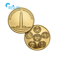 Médaille commémorative personnalisée du Capitole de Washington D.C., souvenir de l'État de la Caroline du Nord, pièces de monnaie commémoratives personnalisées de Washington D.C. Pièce commémorative