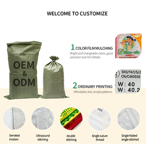 Bolsas Tejidas de PP de 25 kg y 50 kg, Suministro de Fábrica, Diseño Personalizado para Fertilizantes/Alimentos/Arroz/Hojas/Arengas/Materiales de Construcción, Reciclables - Product Image 5