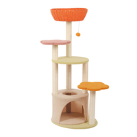 PAWBOND Arbre à chat de luxe en bois, du sol au plafond, avec griffoir, meuble chenil et tour d'escalade pour chat de grande taille
