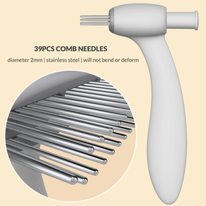 Peine Autolimpiante Ecológico de Acero Inoxidable y Plástico para Eliminar Pelo de Mascotas con Doble Dientes y Rastrillos para Subpelaje para Perros y Gatos - Product Image 5