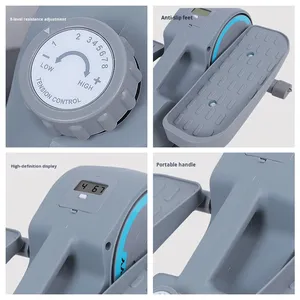 Vélo <span class=keywords><strong>elliptique</strong></span> de bureau portable avec poignée, pédale d'exercice, écran LCD de suivi de la forme physique, résistance réglable sur 8 niveaux, travail/maison - Product Image 5