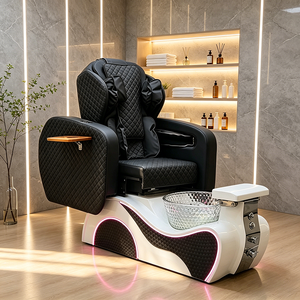Mobilier de salon de beauté moderne, mobilier de salon de manucure de luxe, fauteuil de pédicure professionnel avec massage électrique et spa pour les pieds sans tuyauterie - Product Image 1