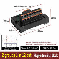 Customized 10 in 10 Out Push in Terminal Block Module 0.2-1.5mm² 300V for Railway Signaling Generator and UPS Backup