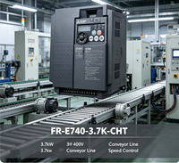Inverter VFD DC-AC Mitsubishi 3.7KW FR-E740-3.7K-CHT Tiga Drive AC 380V 9.5A Kontrol Vektor Desain Kompak IP20 untuk Motor CE