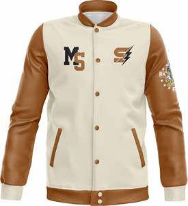 Veste universitaire avec col montant pour tenues décontractées Équipes scolaires Événements sportifs Streetwear Uniformes de style universitaire Utilisation quotidienne - Product Image 6