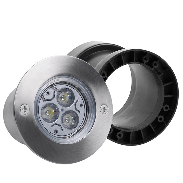 Outdoor Waterproof LED Underwater Downlight Stainless Steel Floodlight IP68 Pool Light Low Power for Pools Flooded Areas