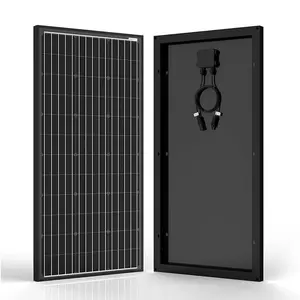 Panel surya mono/poli kualitas tinggi 12v 18v 24v panel surya mini 100w 150w 200W 250W panel daya surya hitam penuh