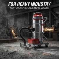 Aspiradora Industrial de 4500W, 90L, de Alta Resistencia, para Polvo Húmedo y Seco, para Fábrica/Taller, con Filtro HEPA y Agitador Manual