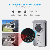 Visiophone sans fil avec écran de 7 pouces, interphone Gsm d'extérieur avec détection de mouvement audio, pour maisons, villa, appartement, 2.4G