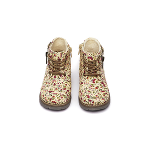 Customized Classic Style Kids <b>Toddler</b> <b>Girl</b> Ankle <b>Boots</b> Metallic Flower Flus Cotton European Fashion <b>Boots</b> for Children - Product Image 6