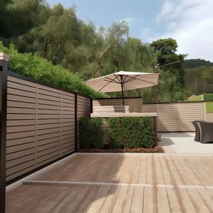 Home Garden Railing Decorative Border Outdoor <strong>Cheap</strong> Fences Sale WPC Wood Plastic Composite HDPE Metal Trellis Model <strong>Number</strong> 3D - Product Image 4