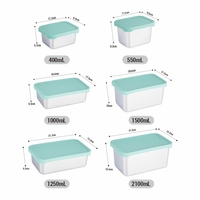 Lekfre Récipient de stockage de cuisine avec couvercle en silicone personnalisé avec couvercle Récipient alimentaire en acier inoxydable Congélateur Boîtes de stockage des aliments pour la viande
