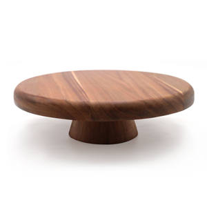 Présentoir à gâteau rond en bois d'acacia Plateau de service à dessert Présentoir à gâteau en bois et planche à <span class=keywords><strong>charcuterie</strong></span> - Product Image 5