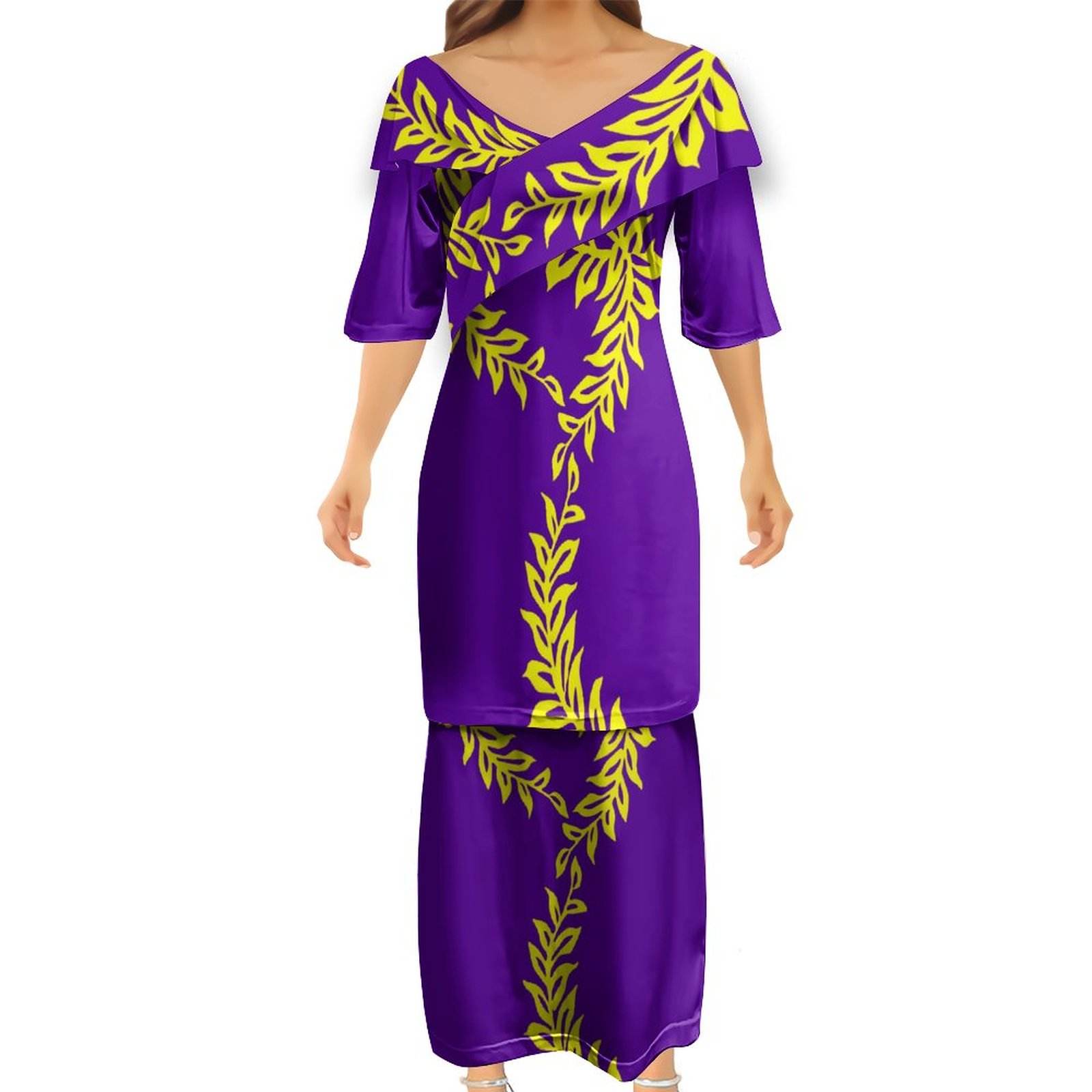 Ropa hawaiana tradicional para mujer, conjunto de Top y faldas