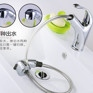 Grifo monomando extraíble para lavabo con válvula de cerámica, moderno, de un solo orificio, para montaje en encimera, agua fría y caliente - Product Image 3